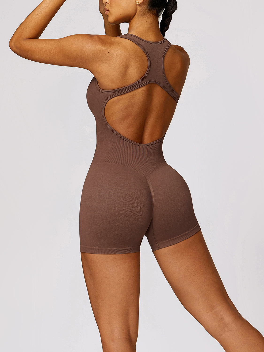 Racerback Cutout Active Romper