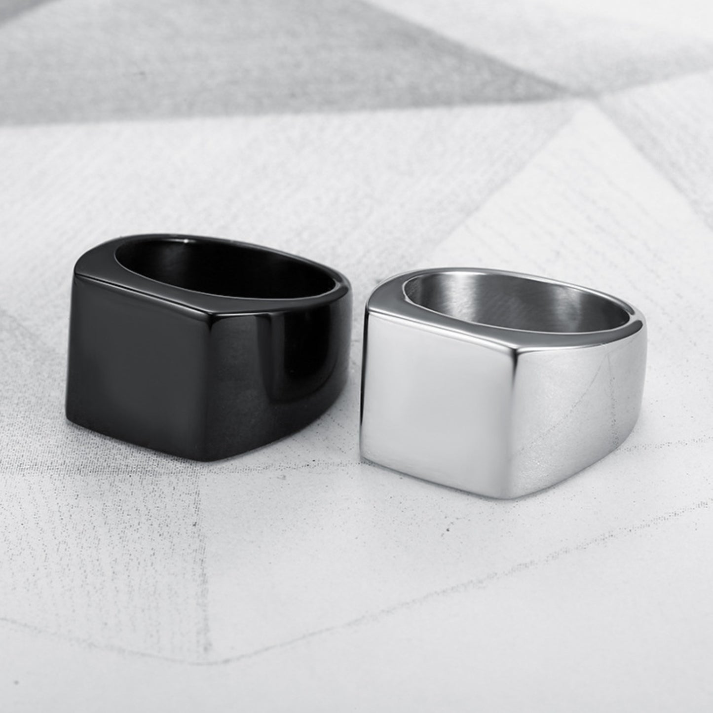 Square Titanium Steel Ring